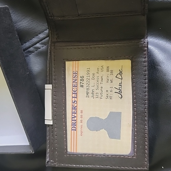 NIB Mens BI-FOLD Wallet-Brown - Picture 7 of 8